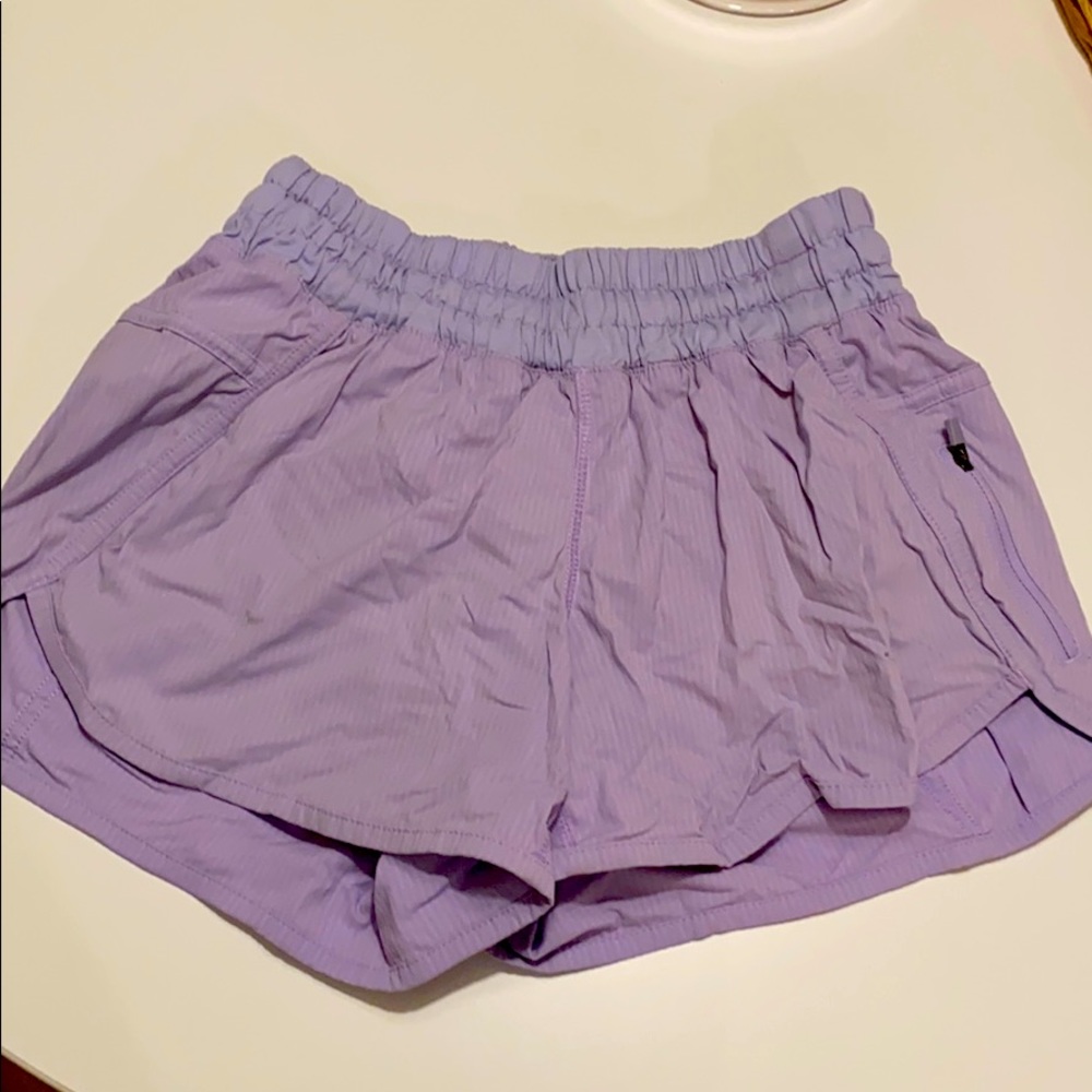 Lululemon 6 purple running shorts